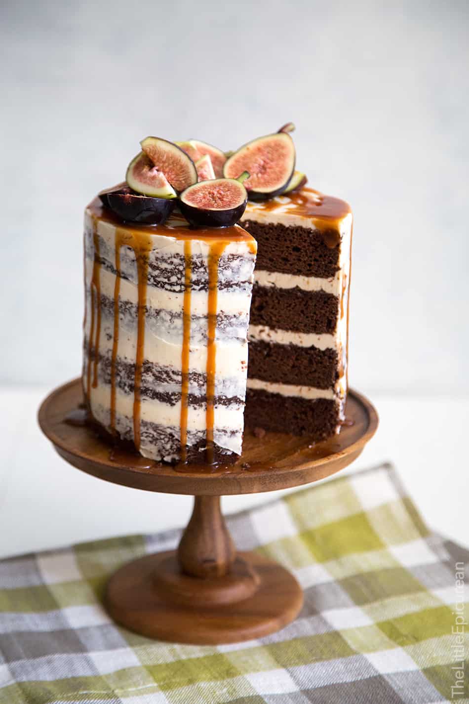 Caramel Fig Chocolate Cake