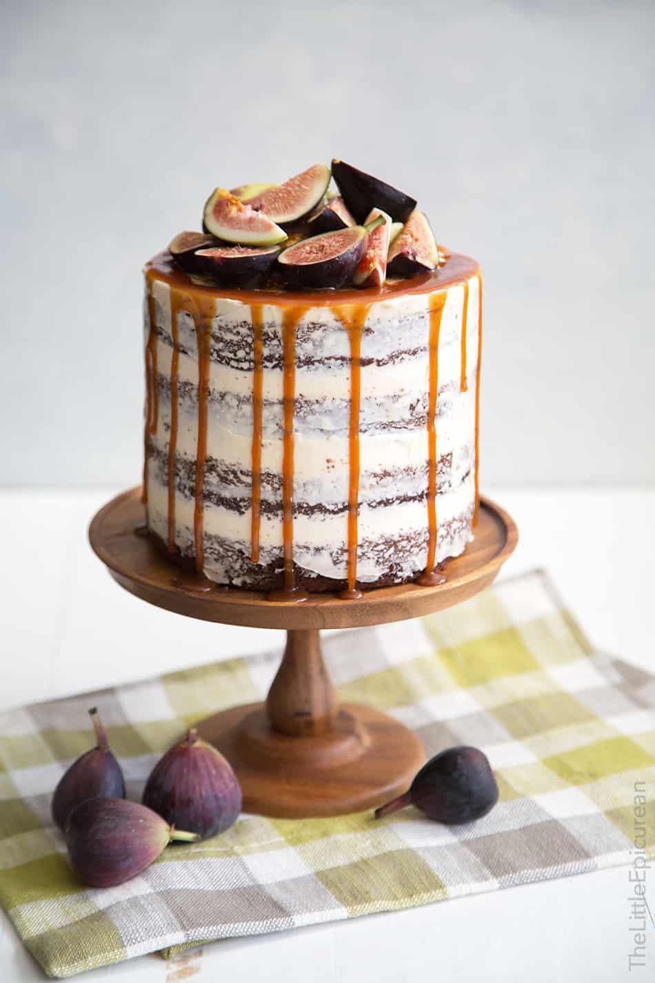 Caramel Fig Chocolate Cake