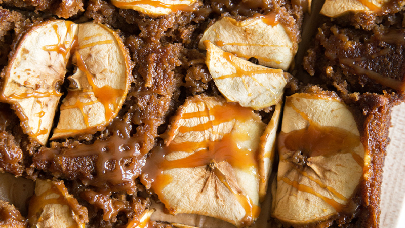 Caramel Apple Sheet Cake