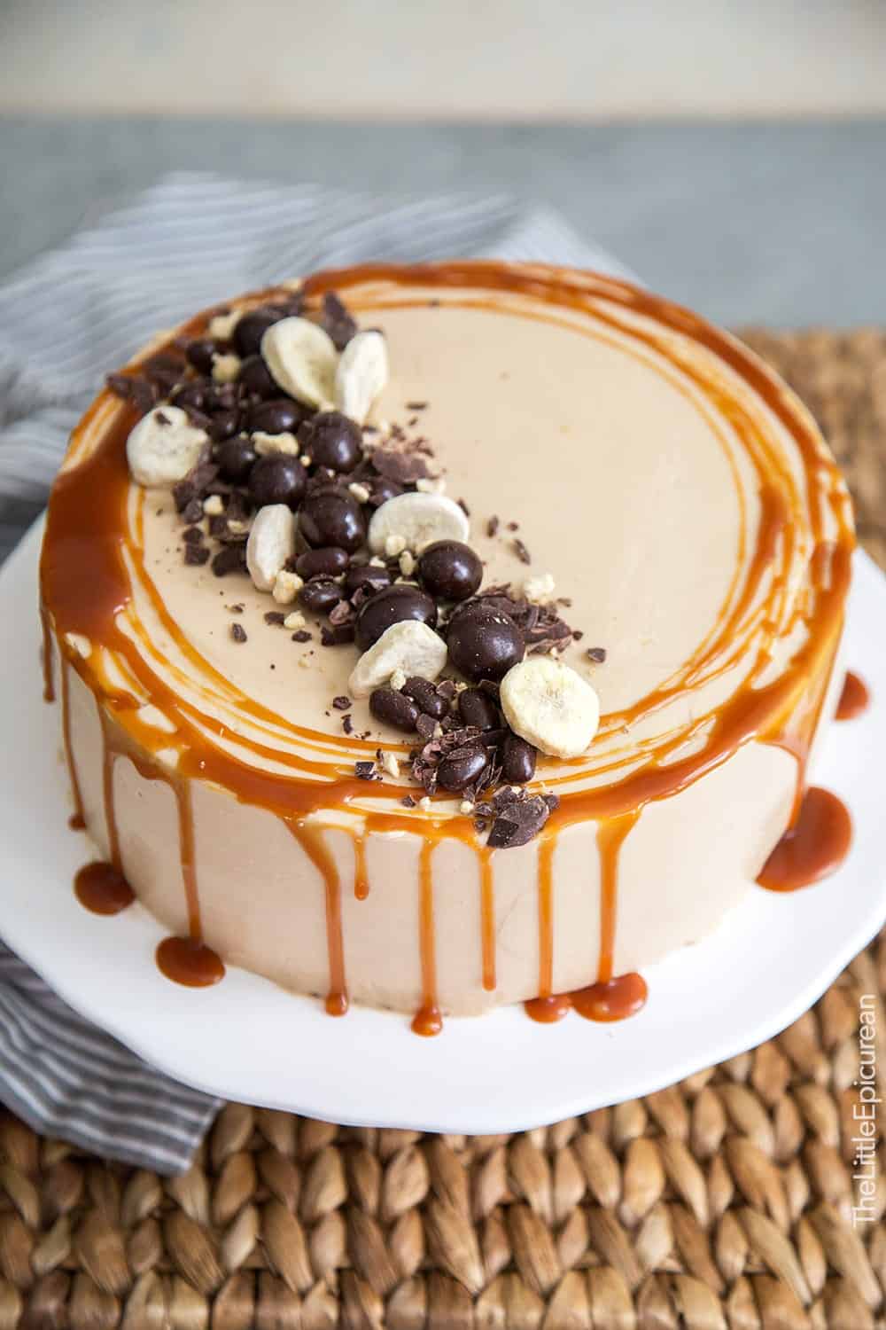 Banana Cake with Salted Caramel Frosting - Creative Culinary