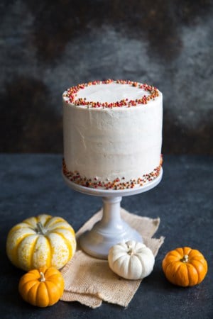 Cinnamon Maple Pumpkin Cake- The Little Epicurean