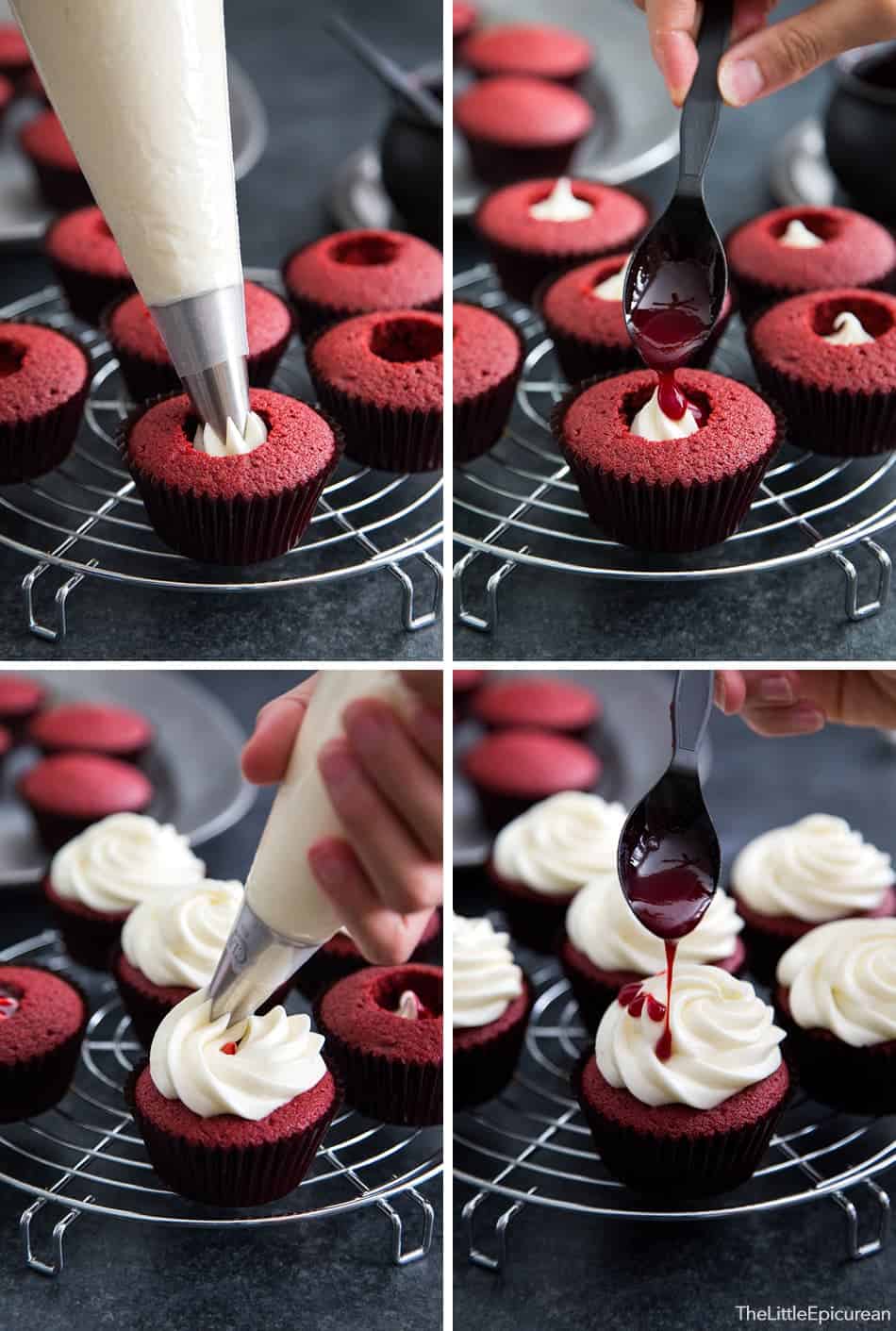 Bloody Red Velvet Cupcakes