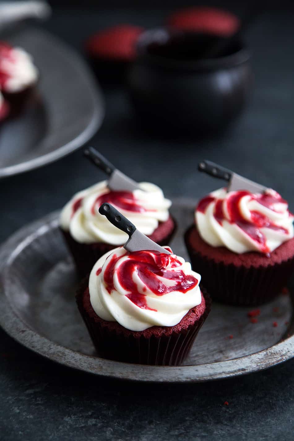 Bloody Red Velvet Cupcakes