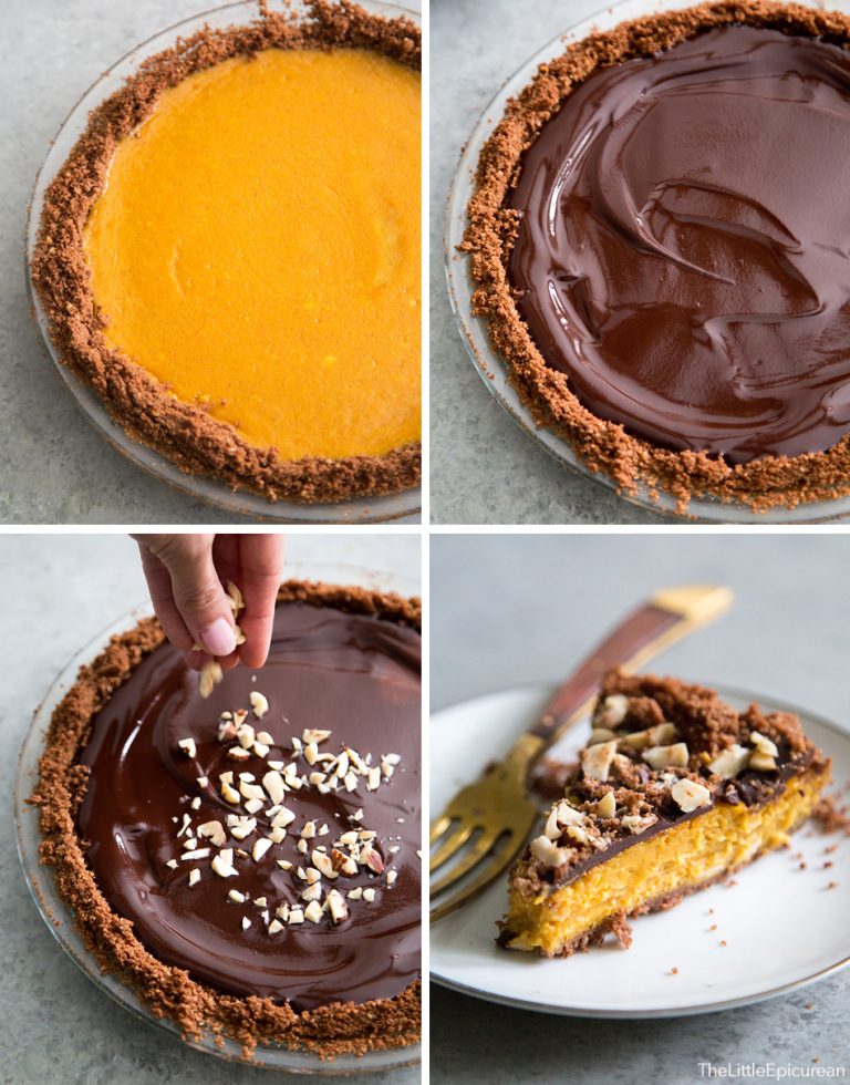 Chocolate Hazelnut Pumpkin Pie- The Little Epicurean