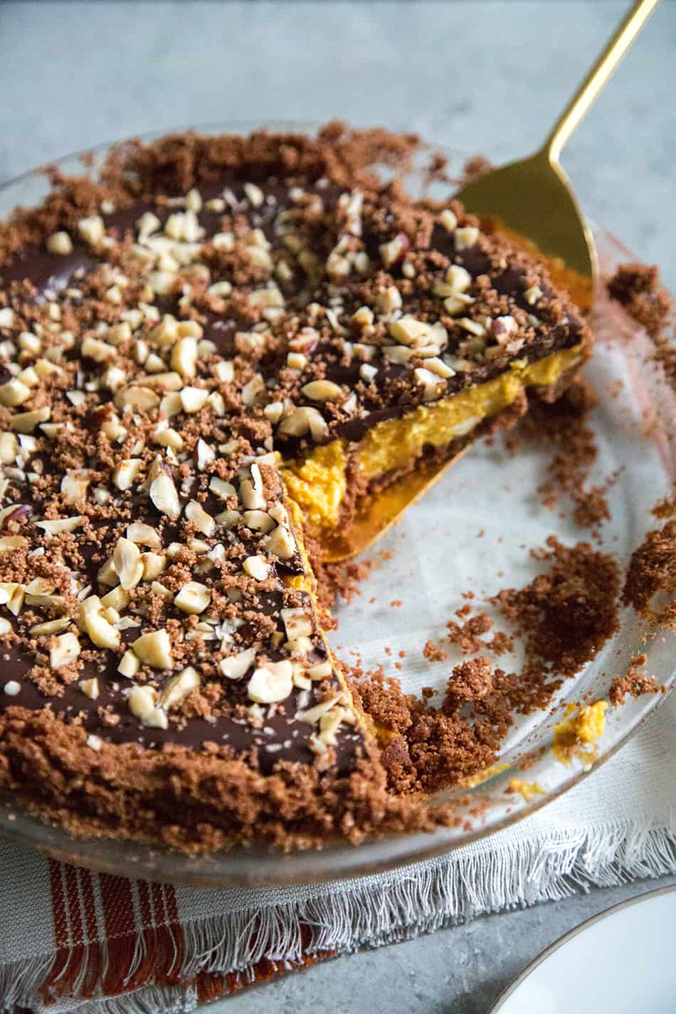 Chocolate Hazelnut Pumpkin Pie