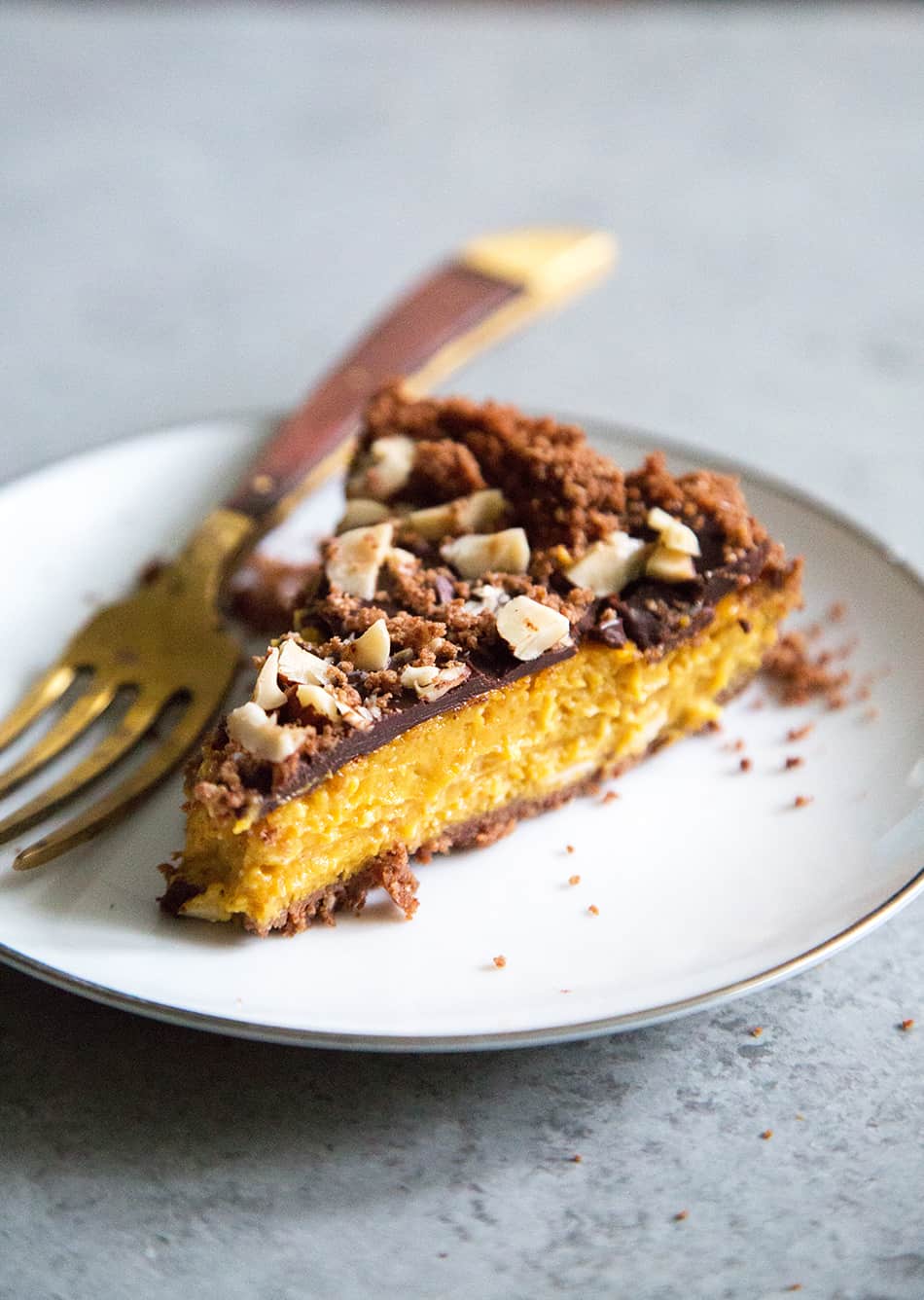 Chocolate Hazelnut Pumpkin Pie