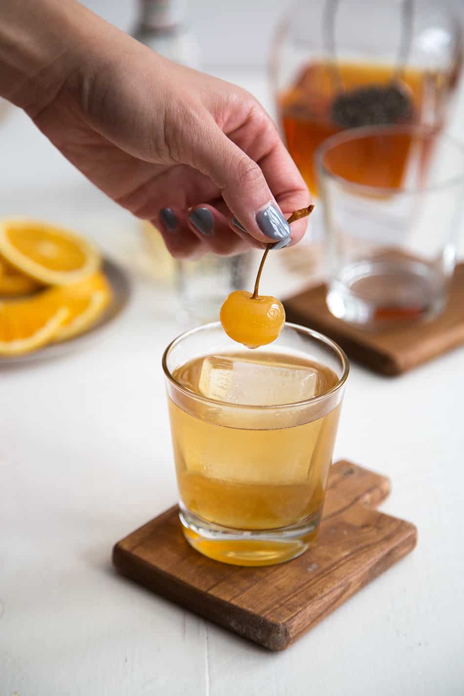 Spiced Whiskey Cobbler Cocktail