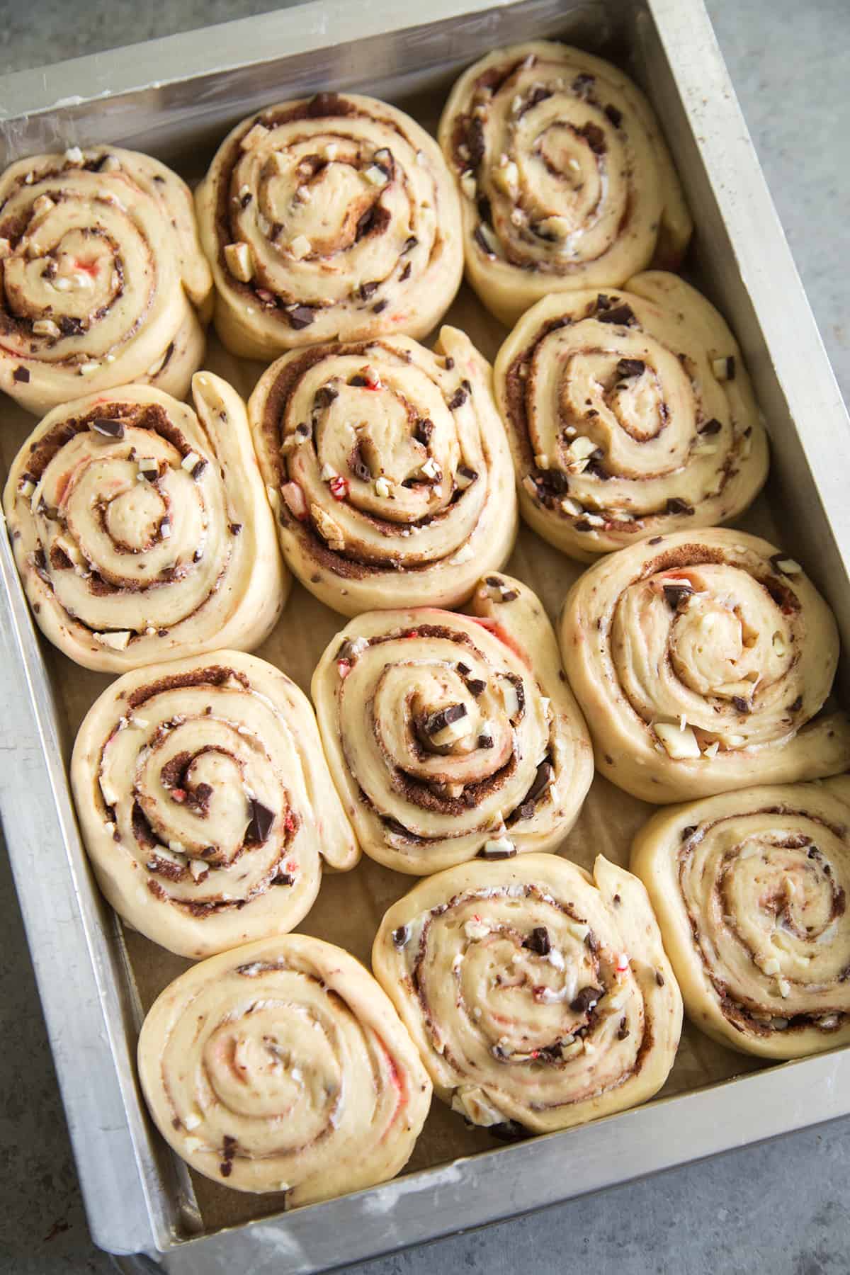 Peppermint Bark Rolls