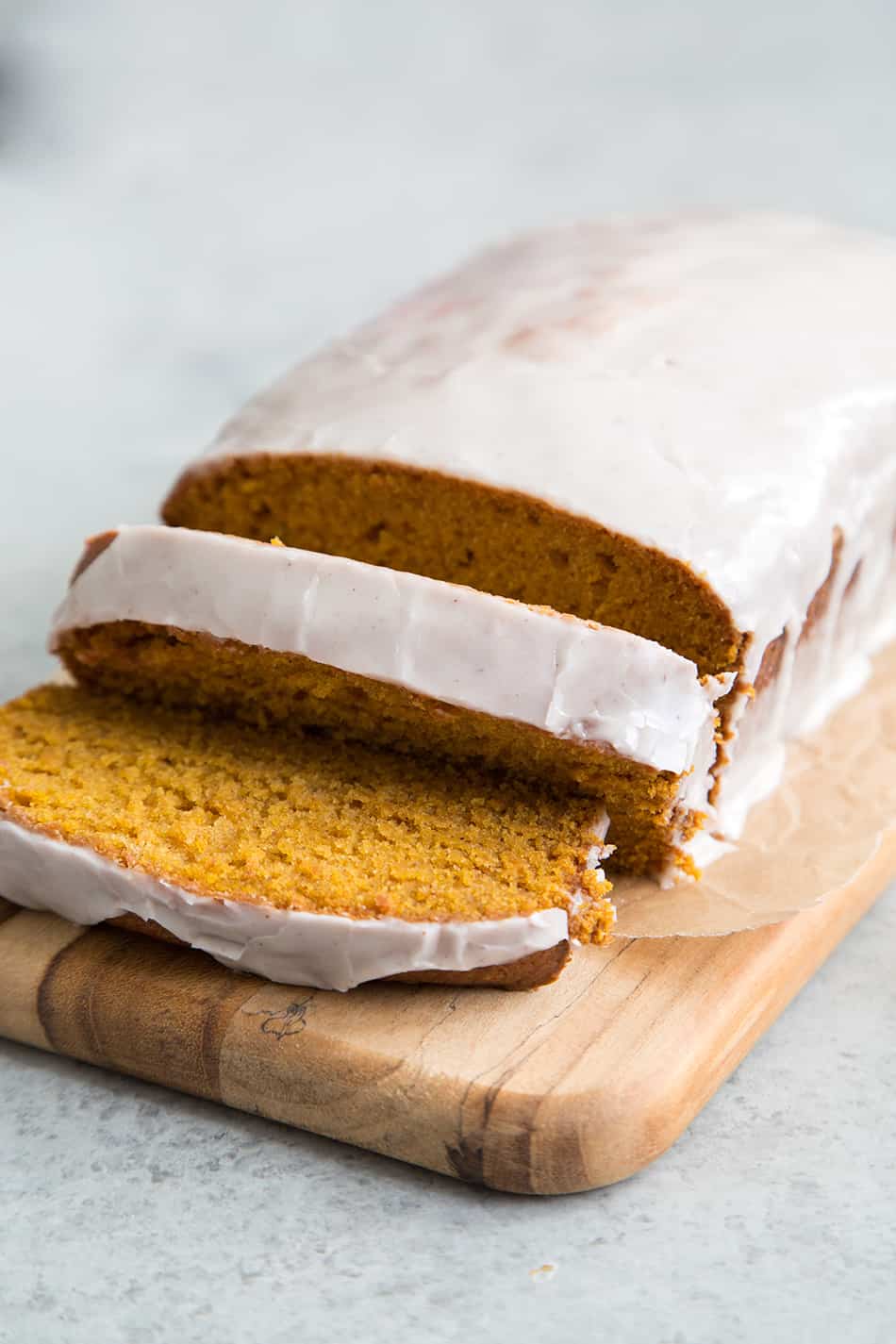 Pumpkin Bread with Eggnog Glaze