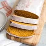 Pumpkin Bread with Eggnog Glaze