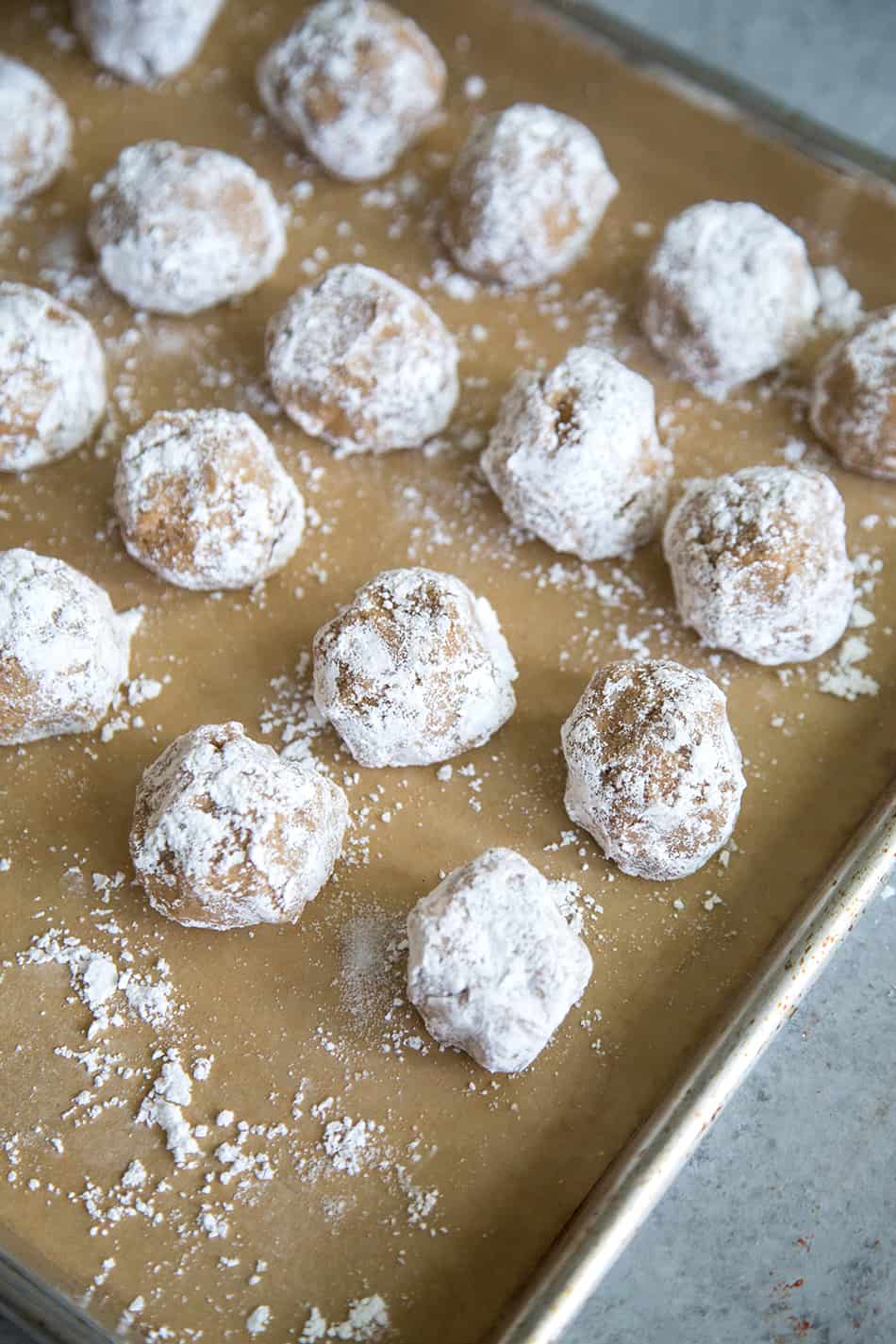 Chocolate Dipped Peanut Butter Crinkle Cookies