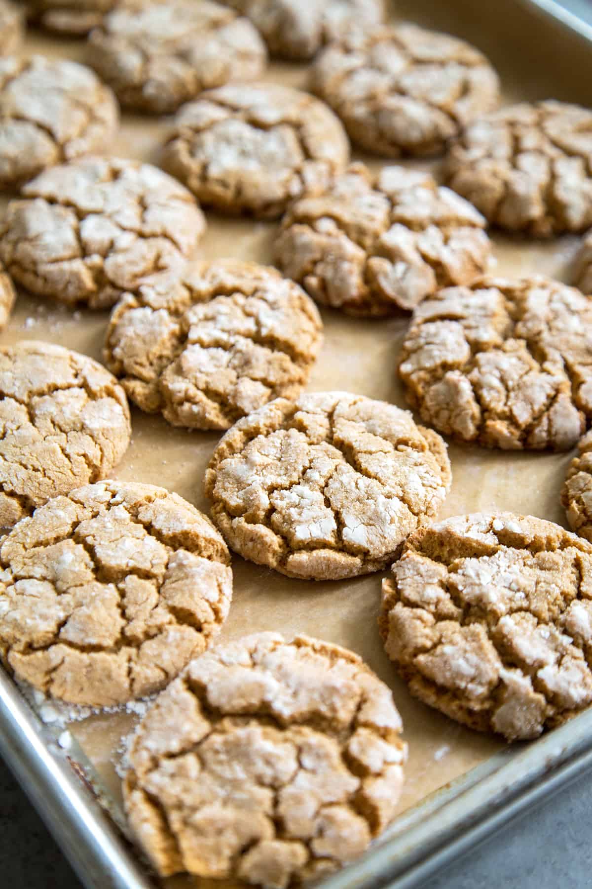 Chocolate Dipped Peanut Butter Crinkle Cookies