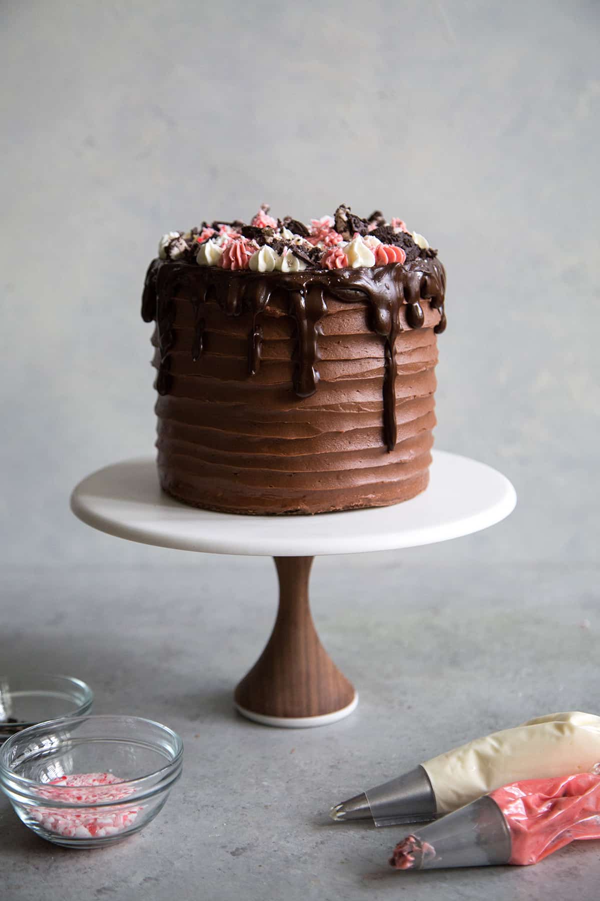 Cane Candy Cookies and Cream Cake