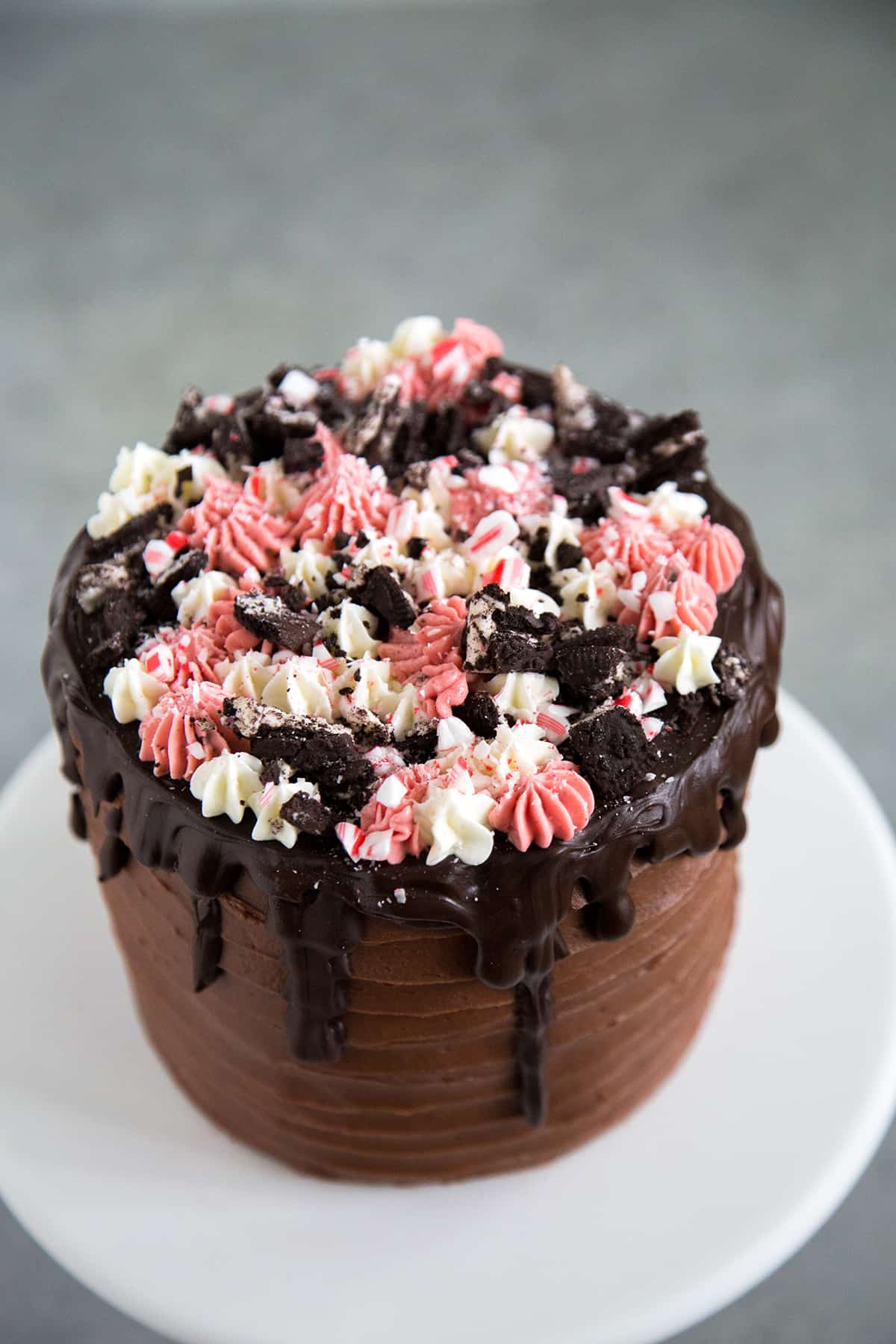 Cane Candy Cookies and Cream Cake