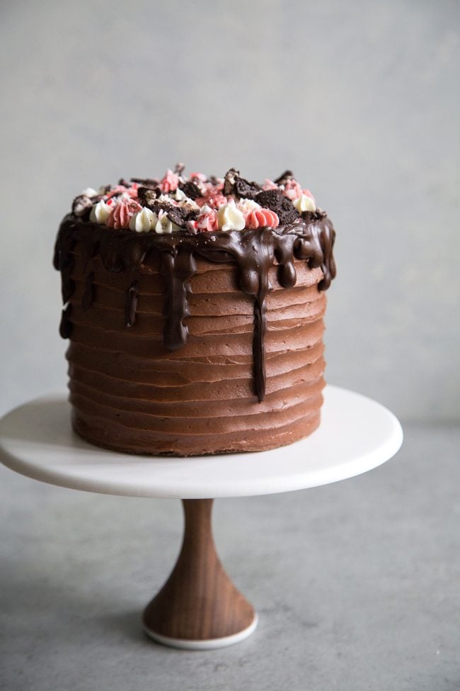 Cane Candy Cookies and Cream Cake