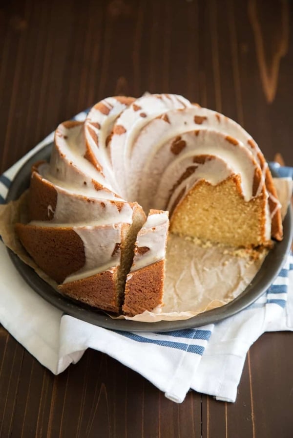 Eggnog Bundt Cake with Rum Glaze