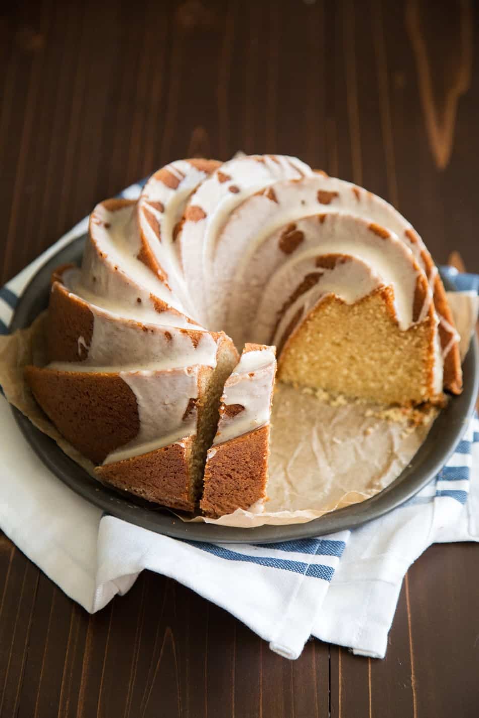 Eggnog Bundt Cake with Rum Glaze