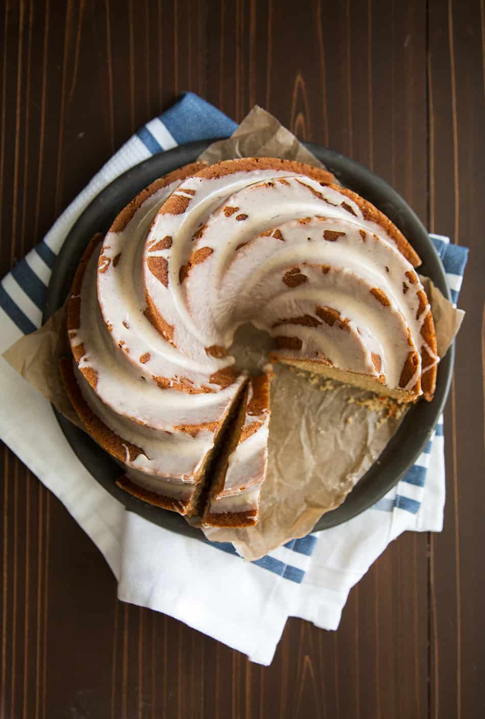 Eggnog Bundt Cake with Rum Glaze