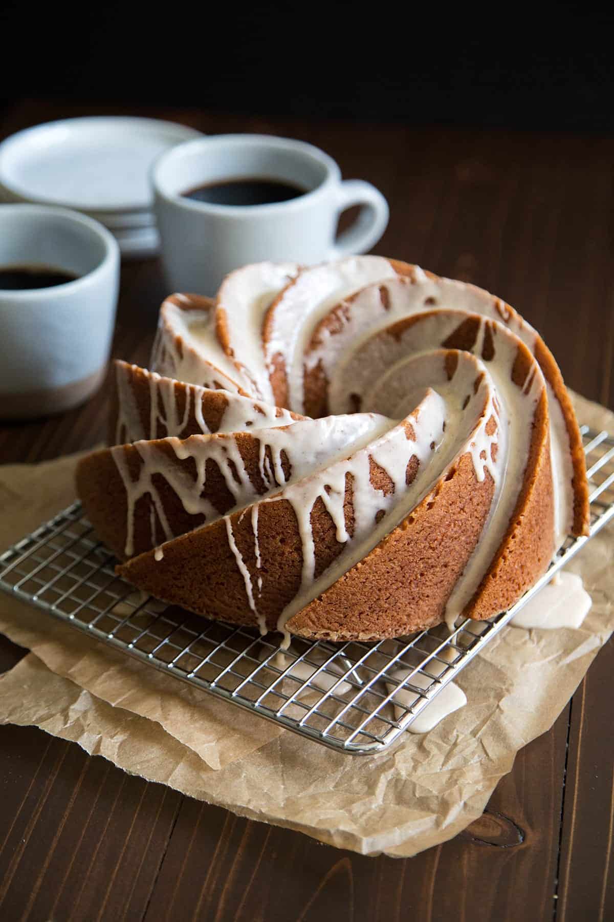 Eggnog Bundt Cake with Rum Glaze- The Little Epicurean