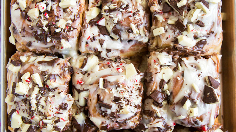 Peppermint Bark Rolls