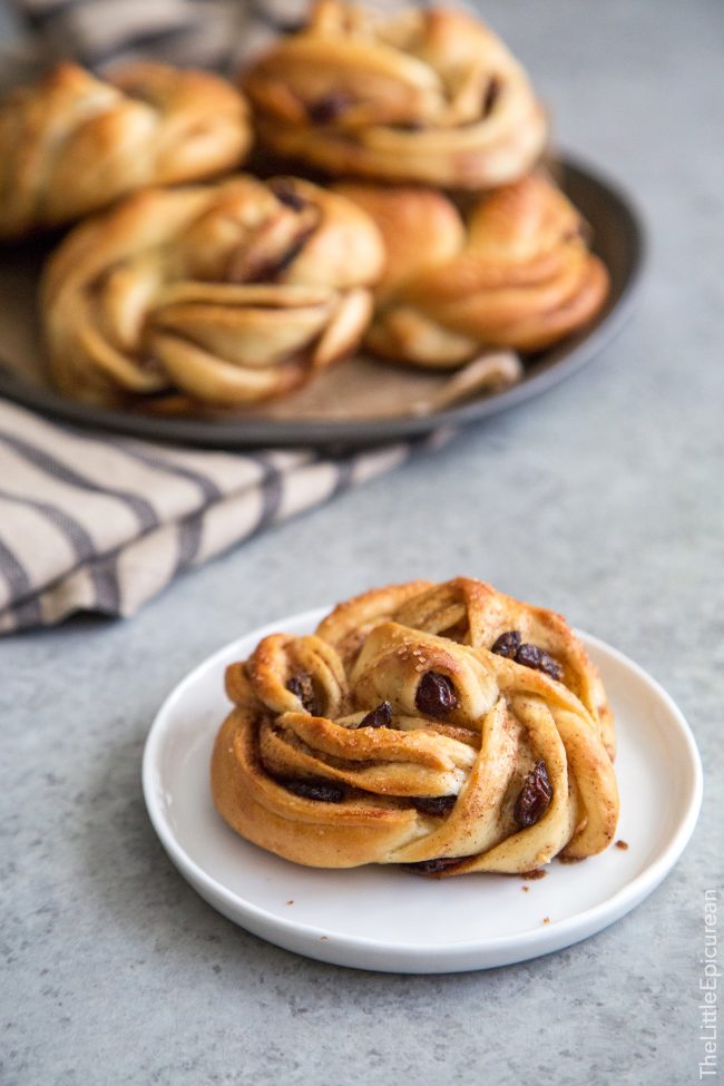 Rum Raisin Cinnamon Twisted Rolls- The Little Epicurean
