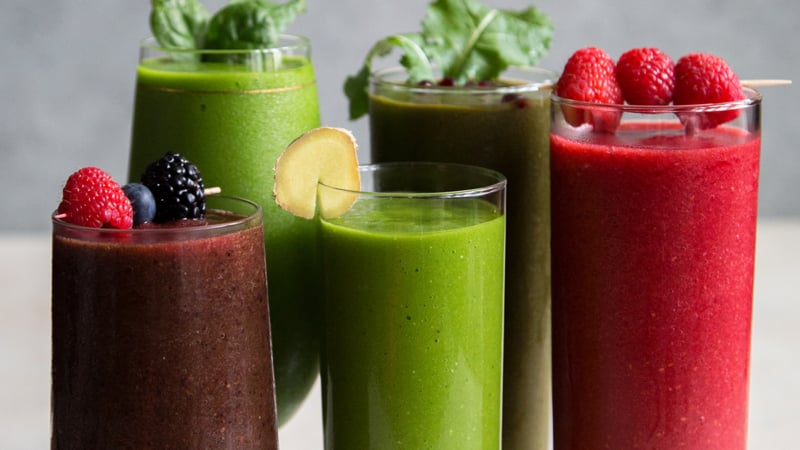 5 fruit and veggie smoothies