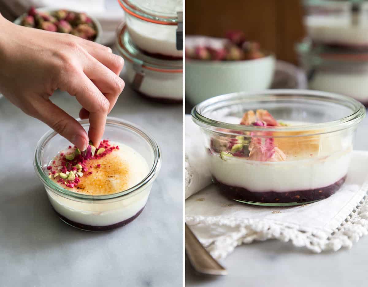 Rose Yogurt Creme Brulee