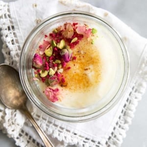 Rose Yogurt Creme Brulee