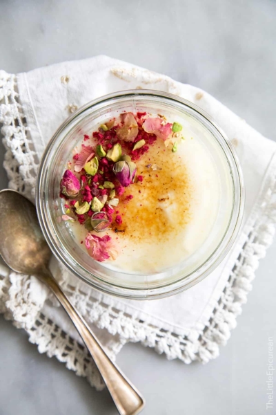 Rose Yogurt Creme Brulee