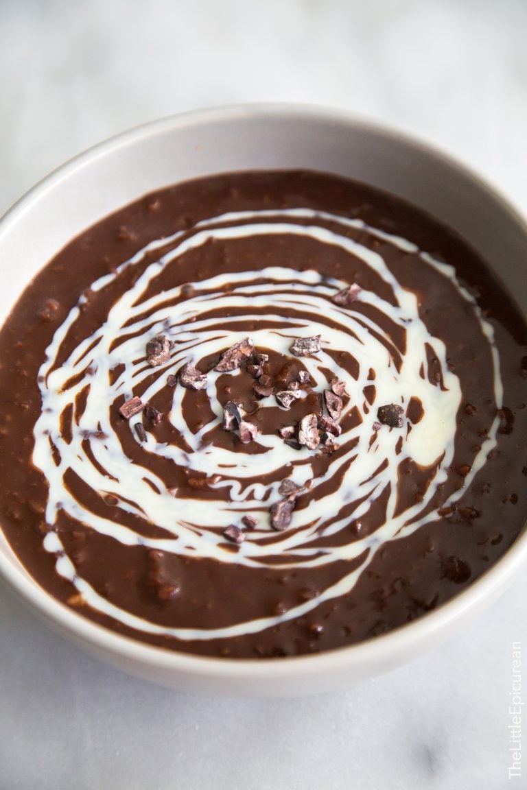 Champorado (Filipino Chocolate Rice Porridge)-The Little Epicurean