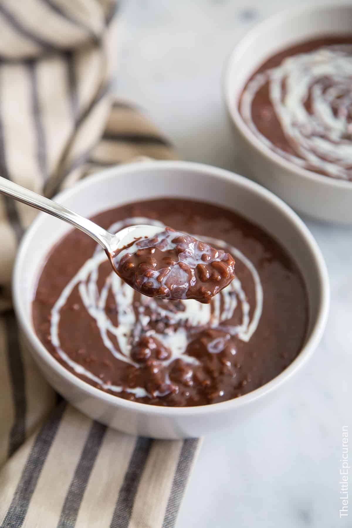 Champorado Filipino Chocolate Rice Porridge