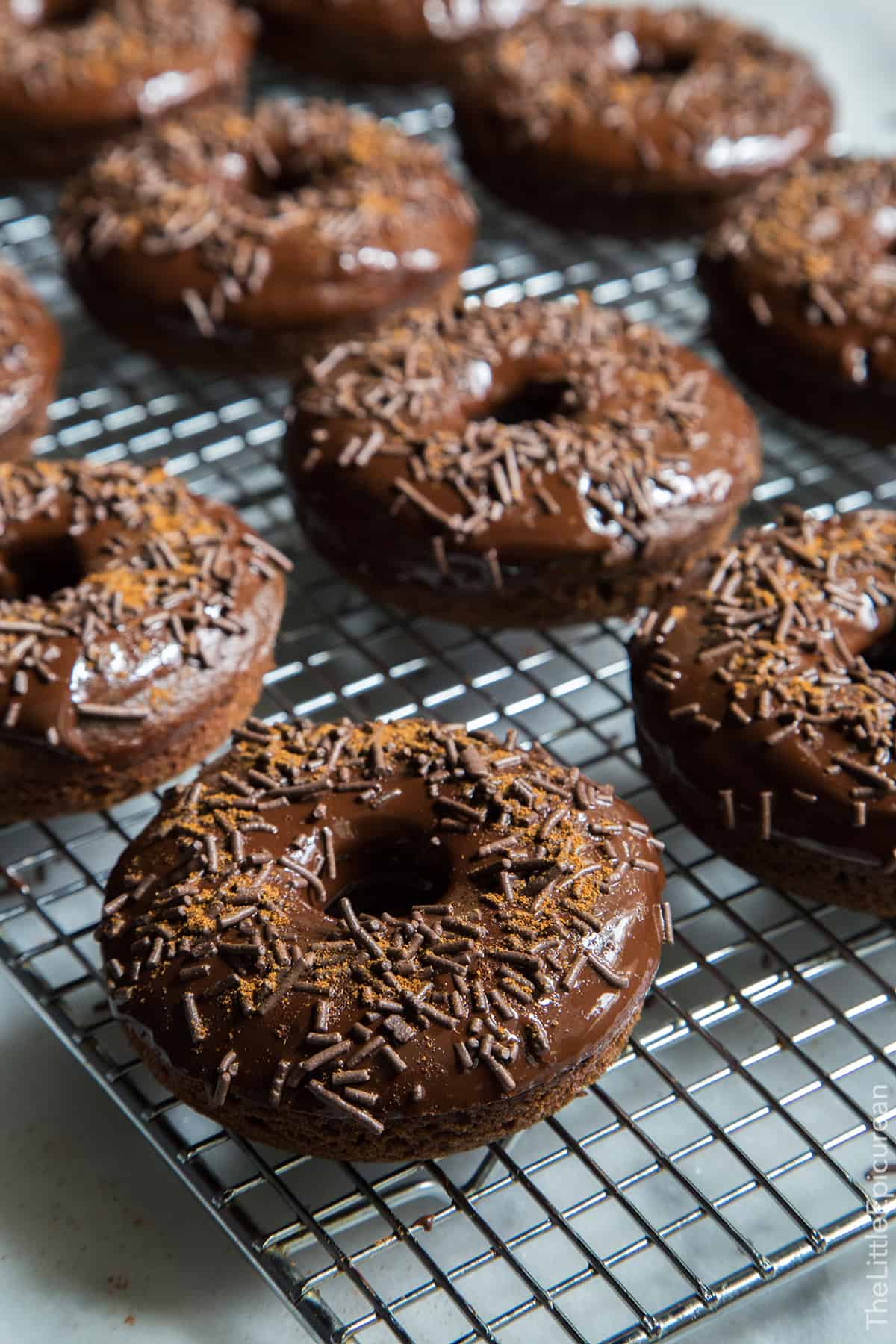 Baked Cayenne Chocolate Donuts