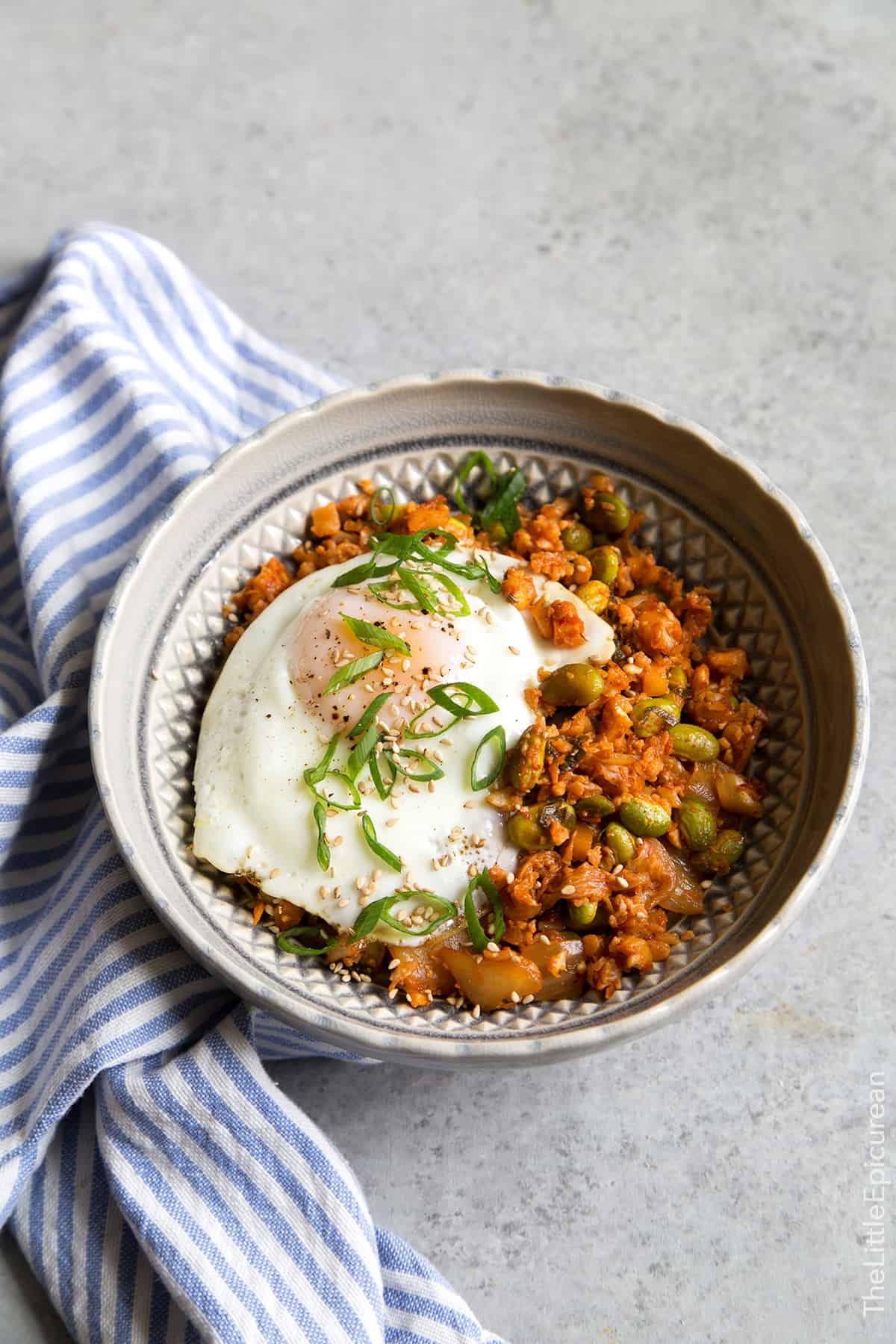 Baked Kimchi Cauliflower Rice