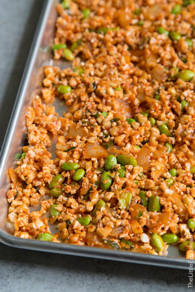 Baked Kimchi Cauliflower Rice The Little Epicurean