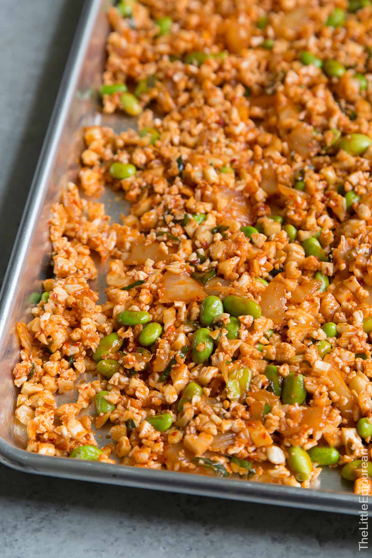 Baked Kimchi Cauliflower Rice