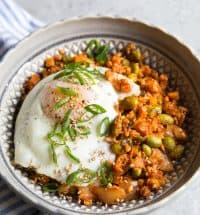Baked Kimchi Cauliflower Rice