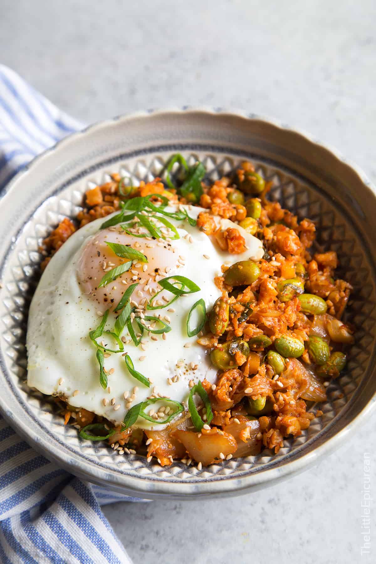 Baked Kimchi Cauliflower Rice