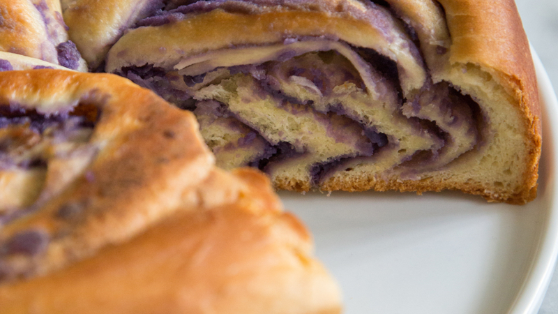 Ube Swirl Bread (Purple Yam)