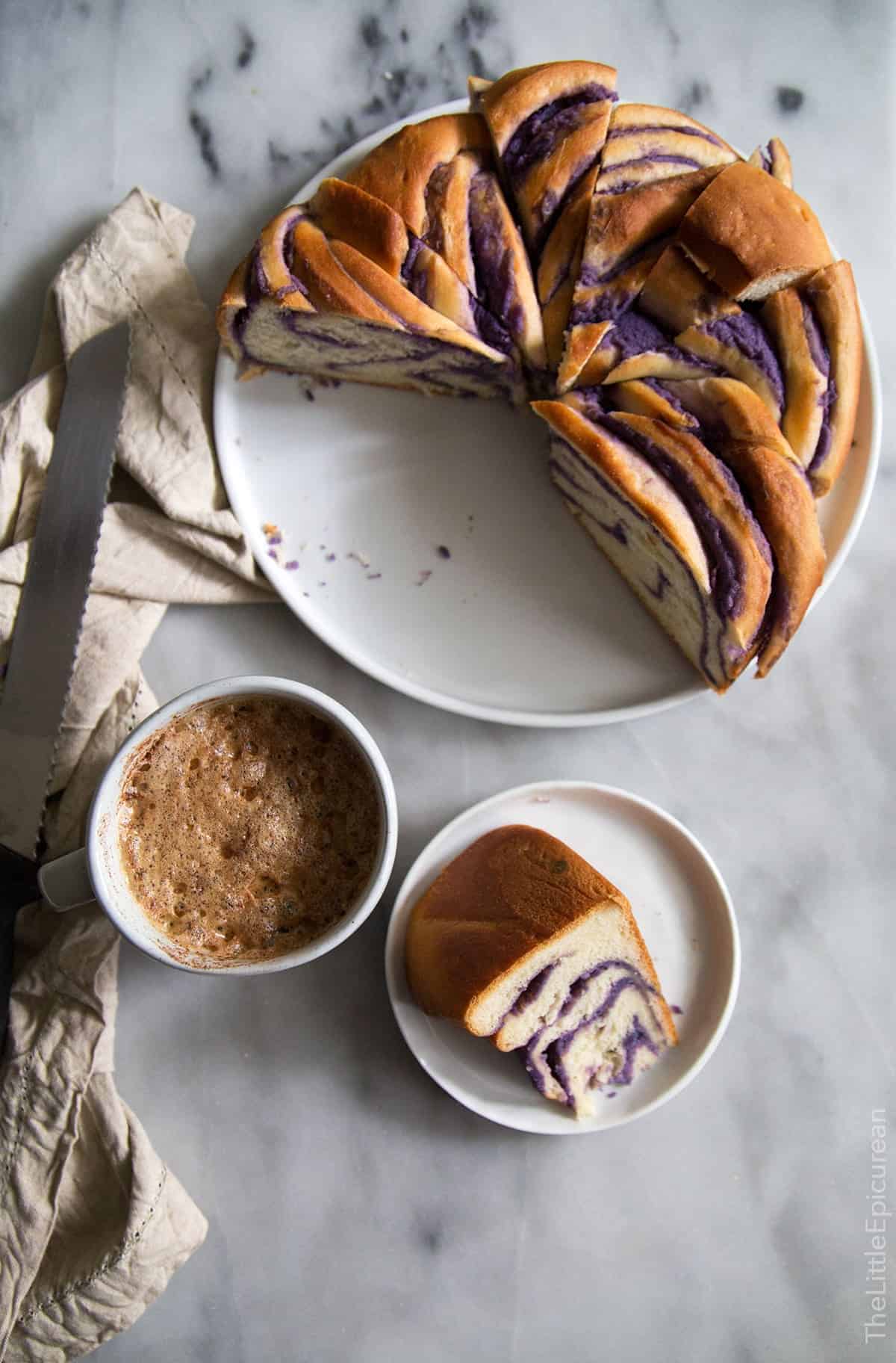 Ube Swirl Bread (Purple Yam)
