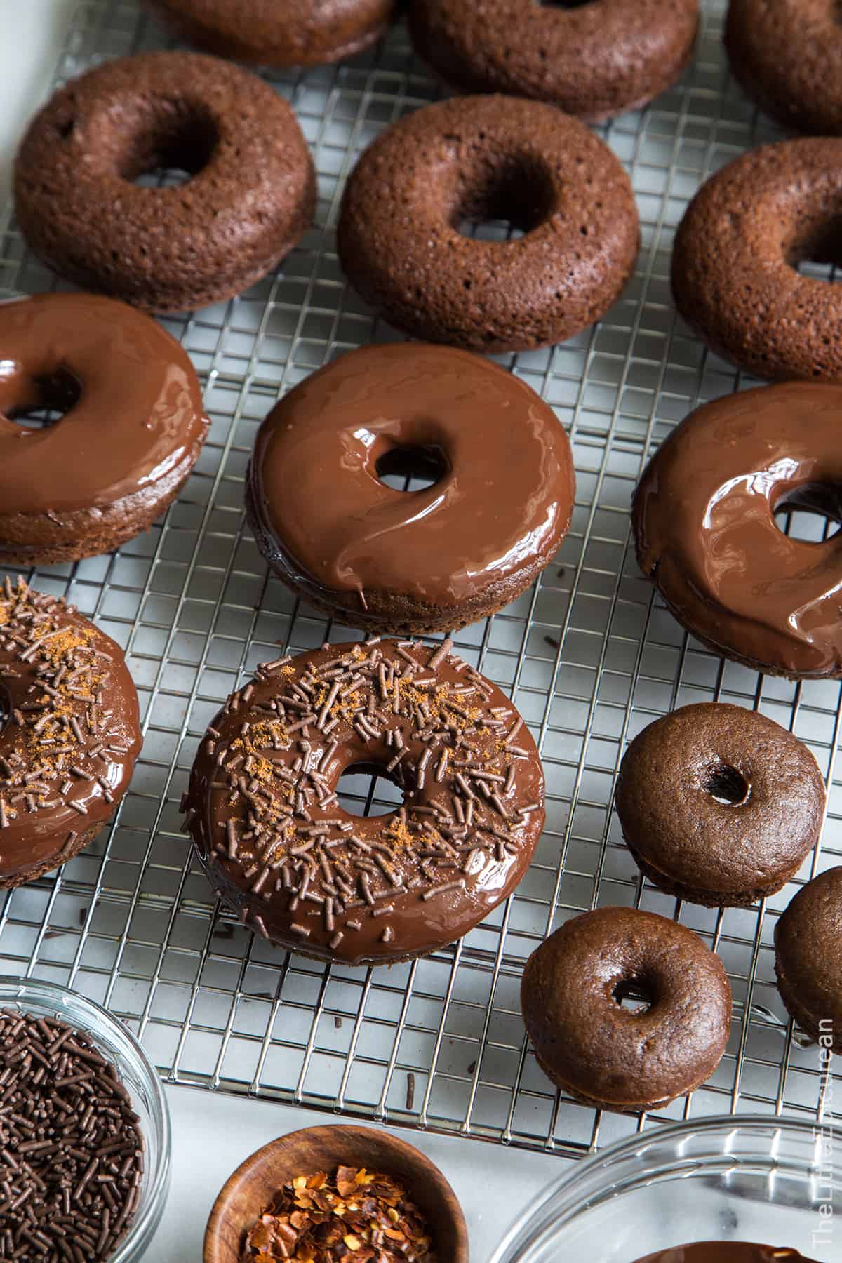 Baked Cayenne Chocolate Donuts