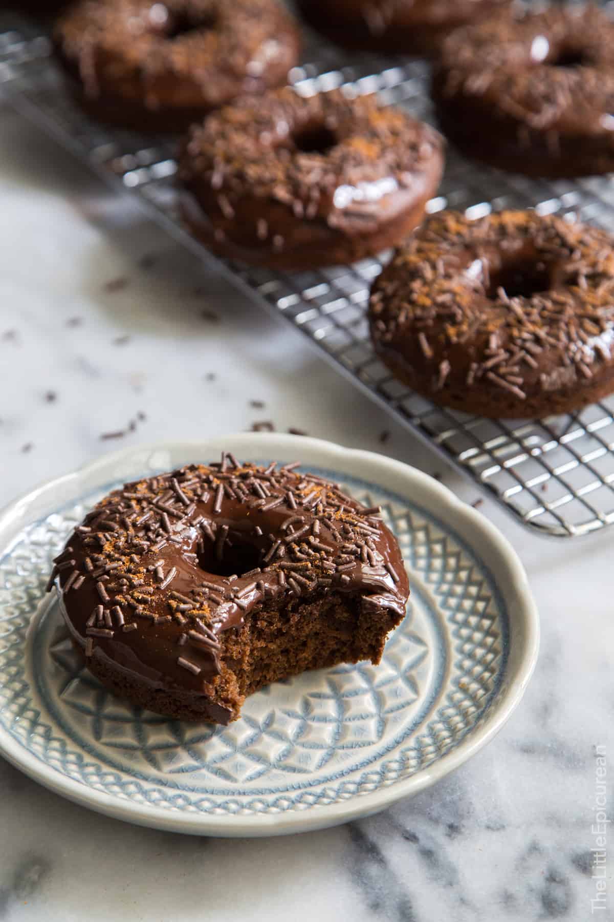 Baked Cayenne Chocolate Donuts