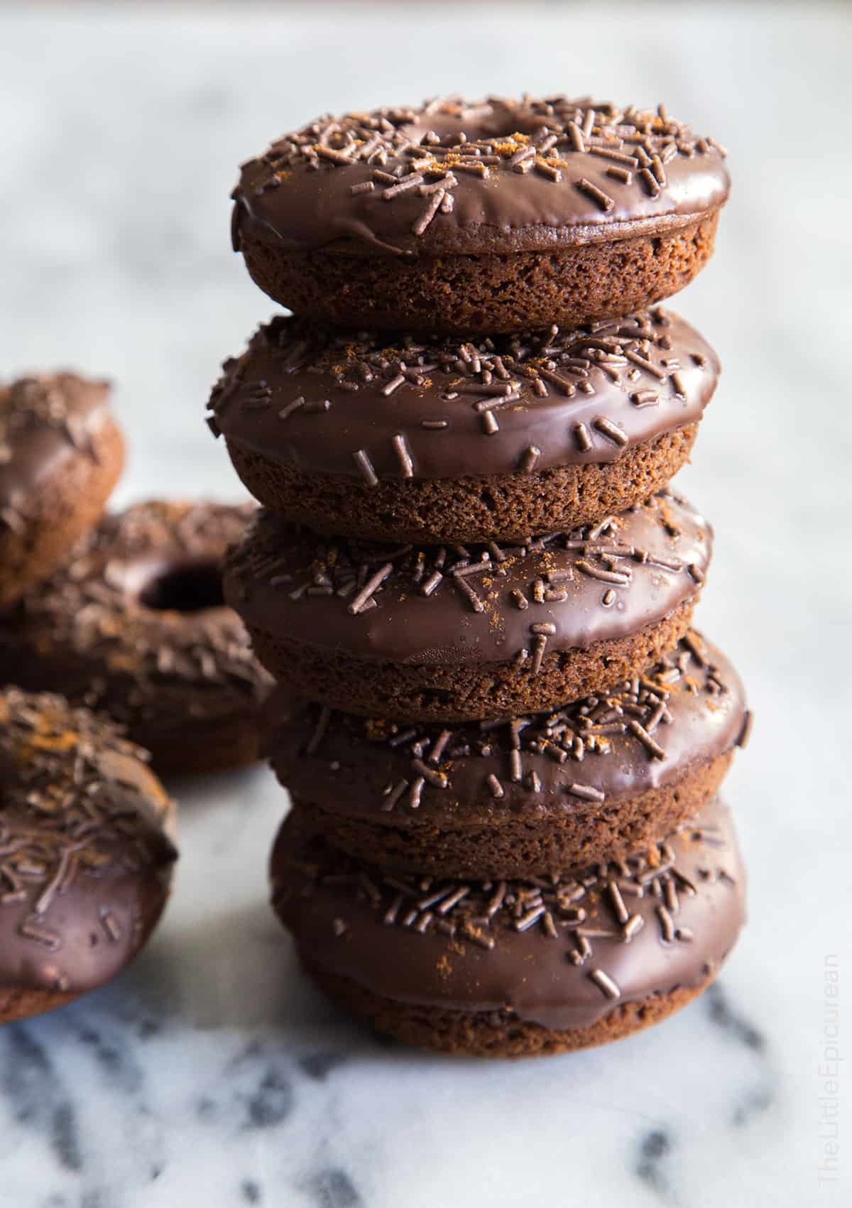 Baked Cayenne Chocolate Donuts