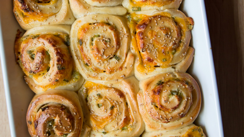 Cheddar Scallion Rolls