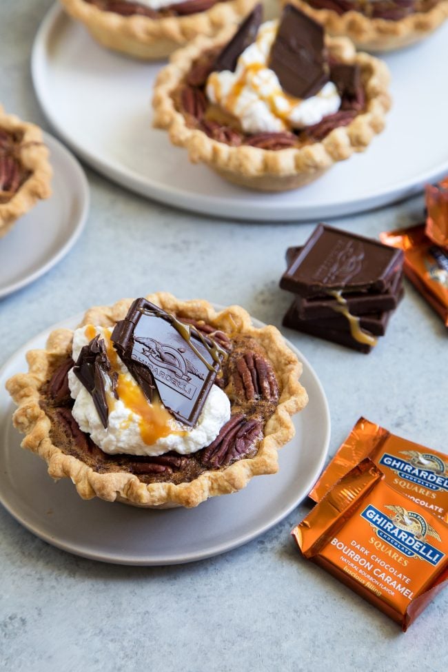 Mini Bourbon Caramel Derby Pies