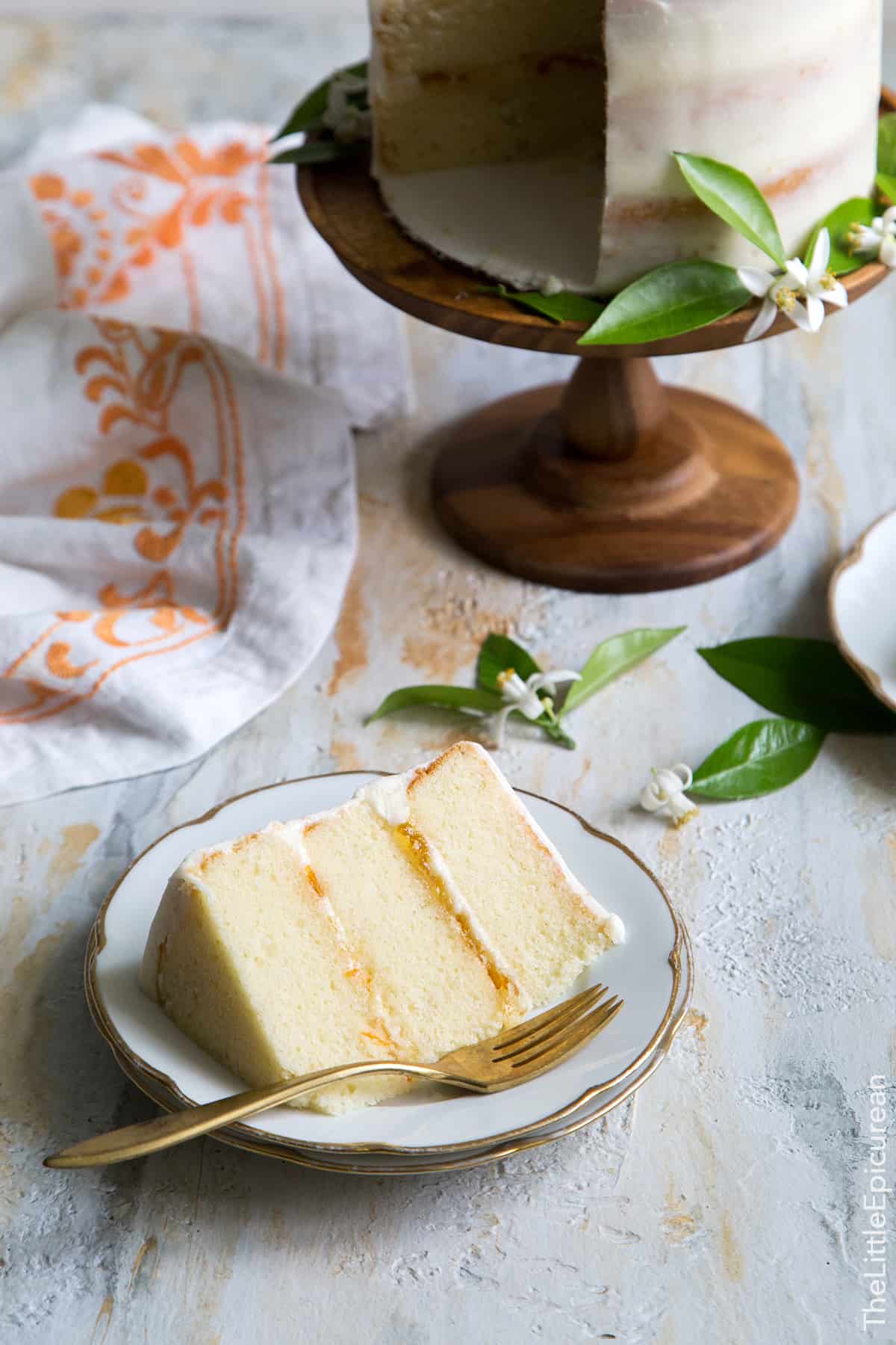 Orange Marmalade Cake with Orange Blossom Buttercream