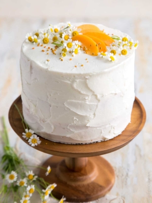Apricot Chamomile Cake with Bee Pollen