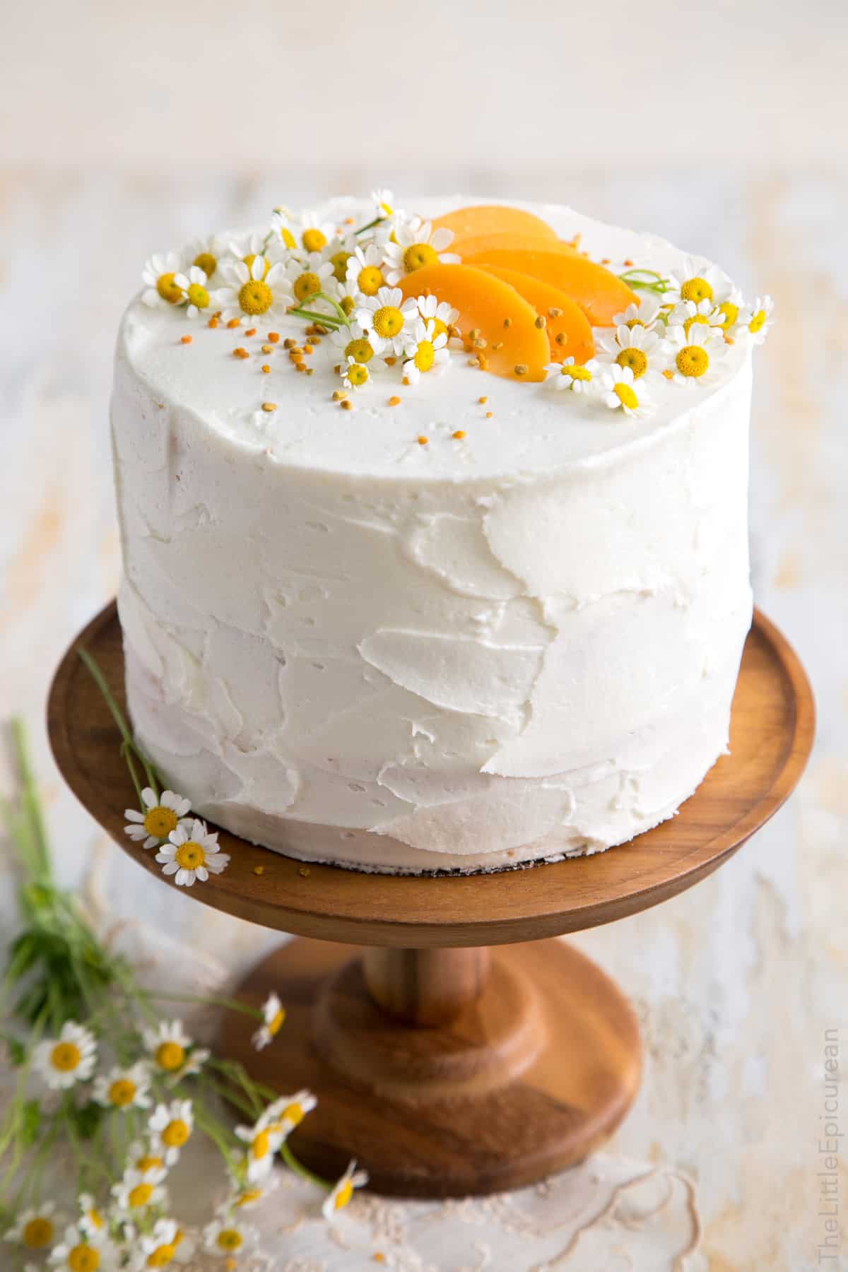 Apricot Chamomile Cake with Bee Pollen