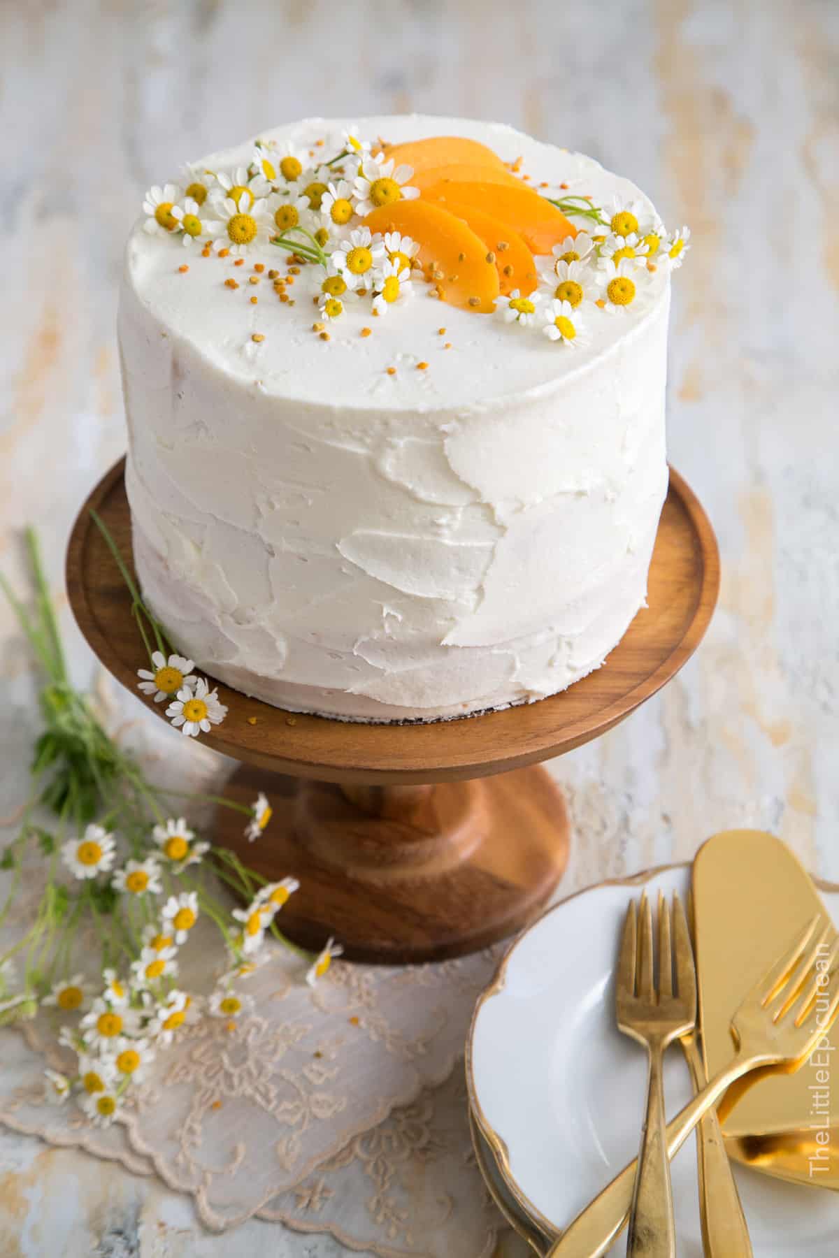 Apricot Chamomile Cake with Bee Pollen