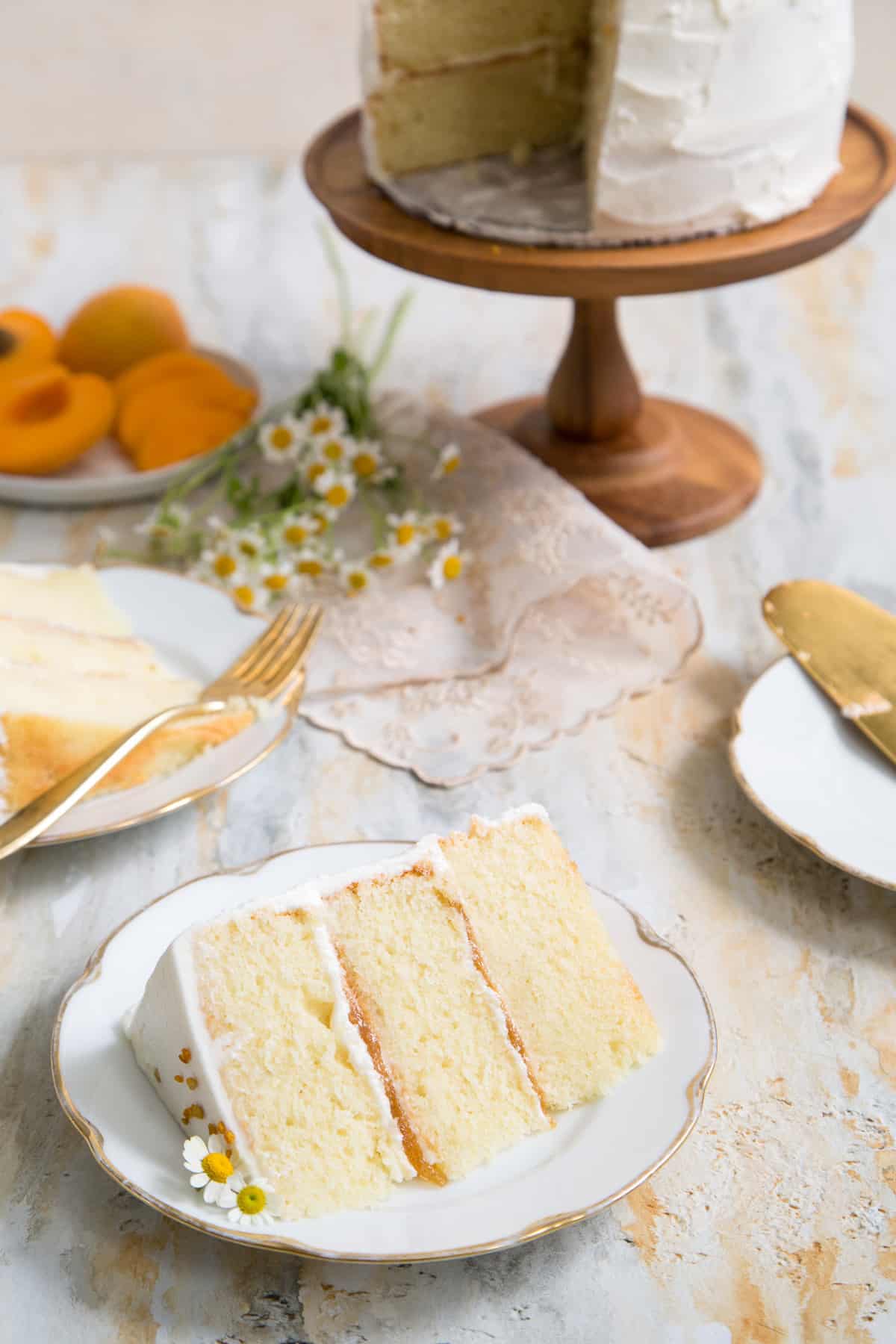 Apricot Chamomile Cake with Bee Pollen