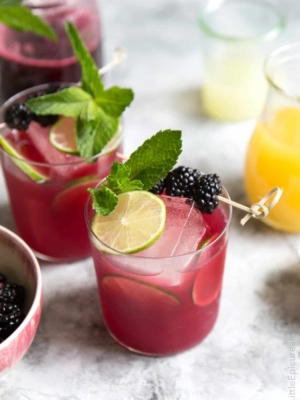 Blackberry Pineapple Rum Cocktail